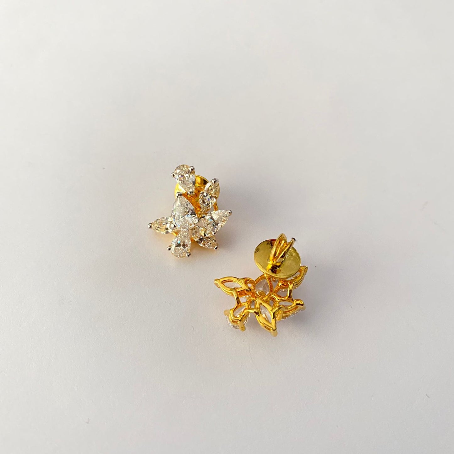 Pure Silver 92.5 Gold Polish Stud
