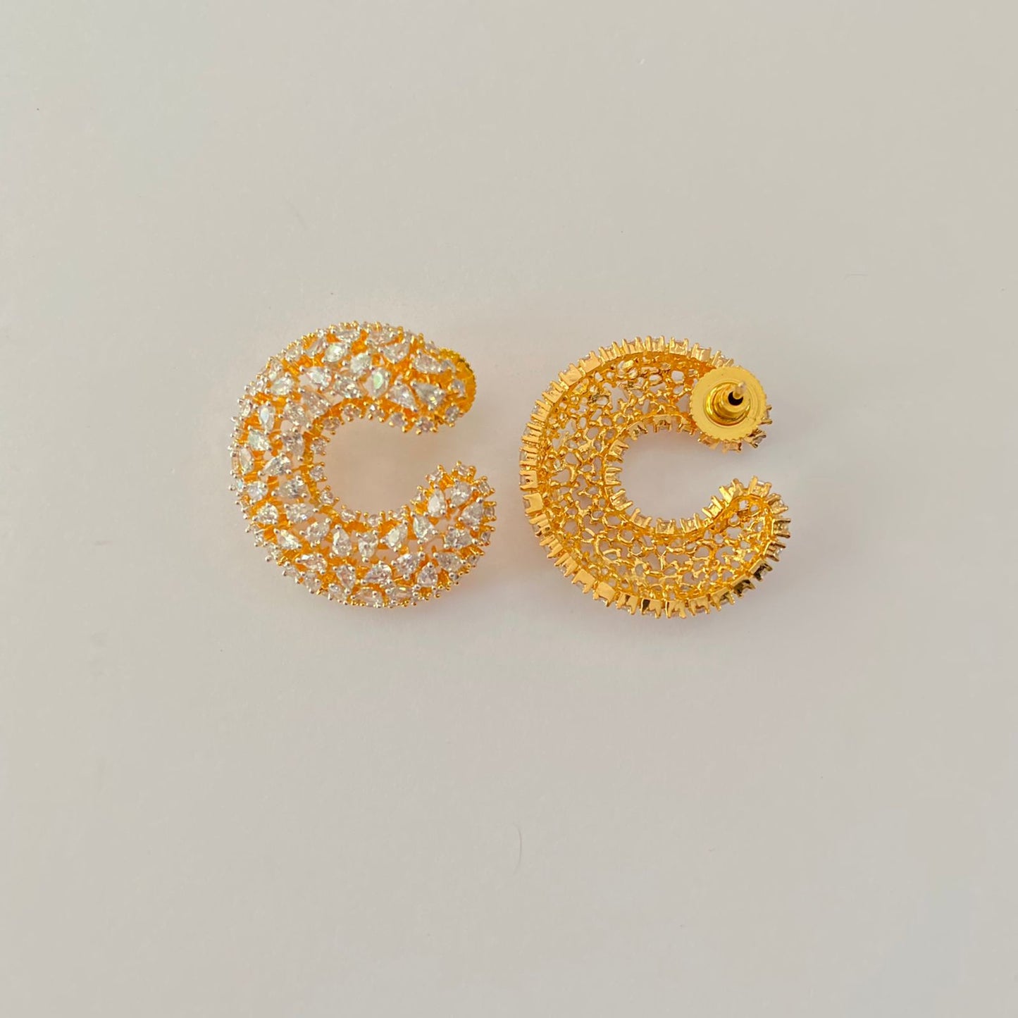 A.D Stone Gold Plated   Earring