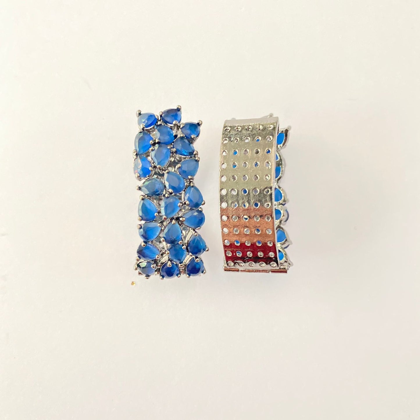 Blue Stone A.D Victorian Hoop Earring