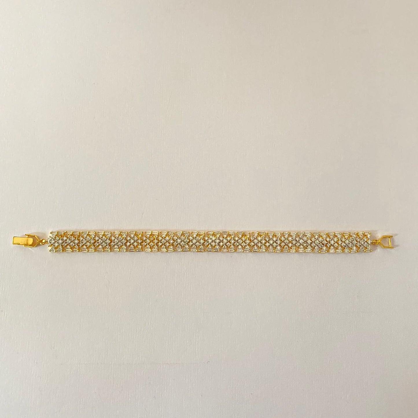 Gold Plated Diamond Tennis Bracelet