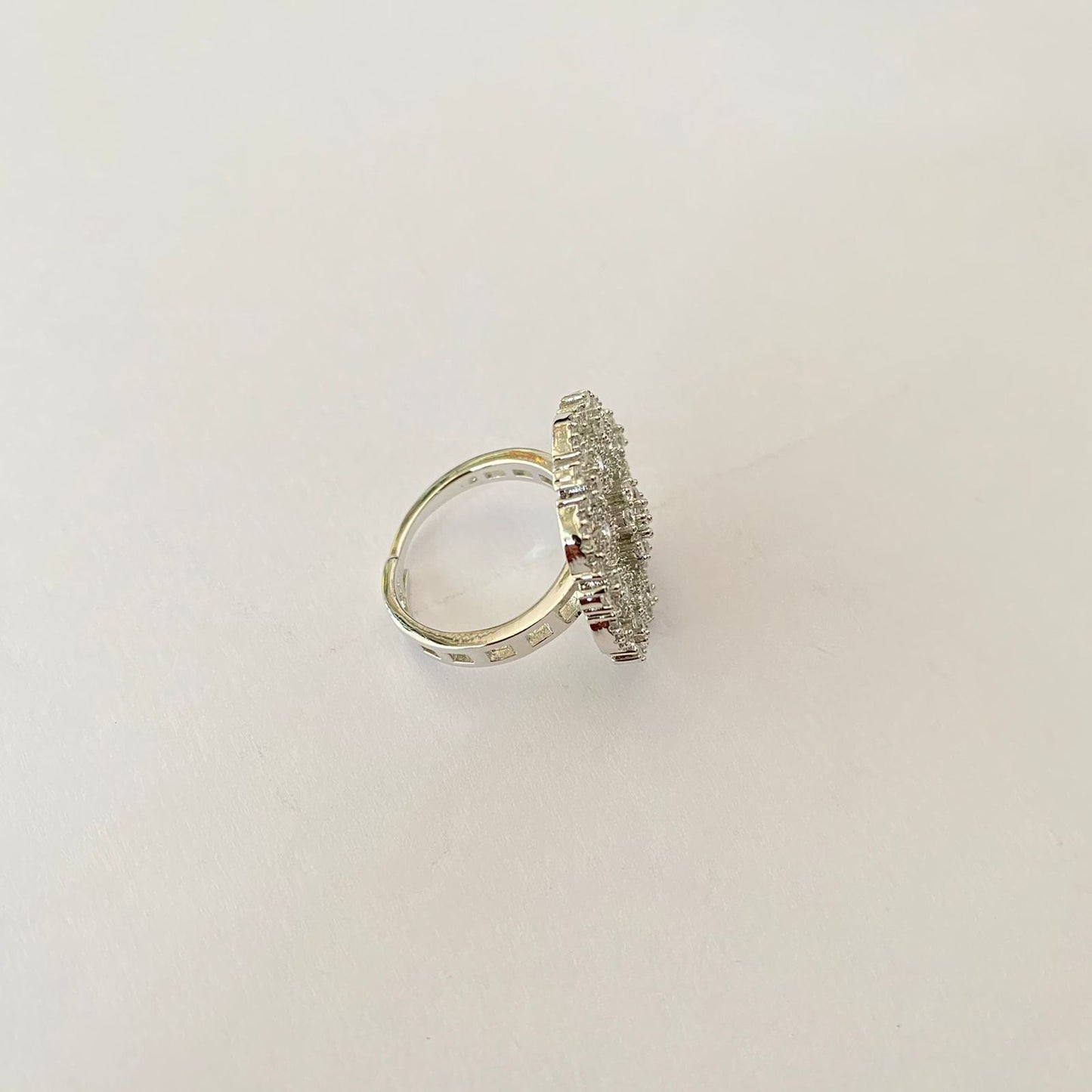 Diamond Silver Plated Ring