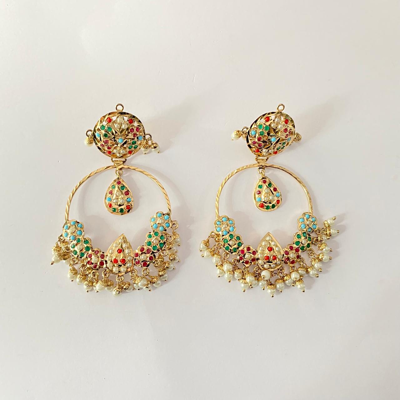 Jadau multi chand Bali latest design