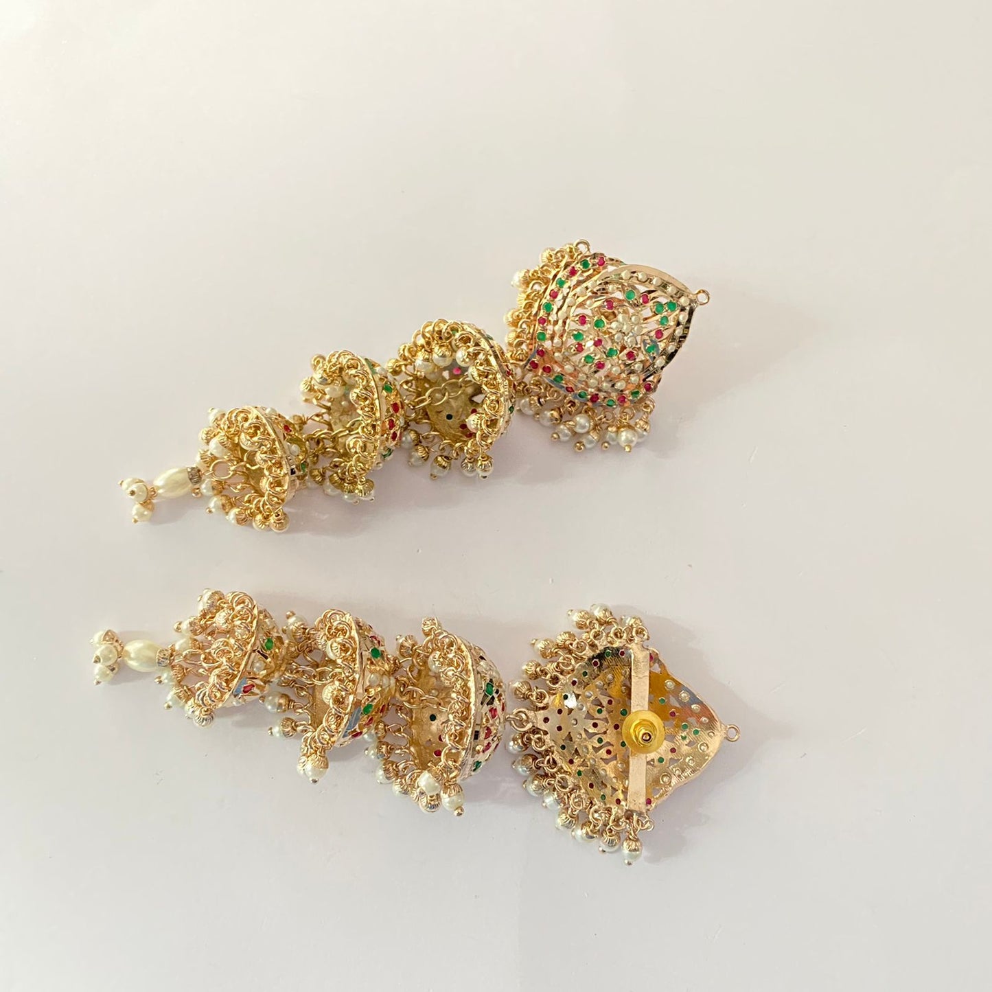 Ruby & Green Jadau Jhumka