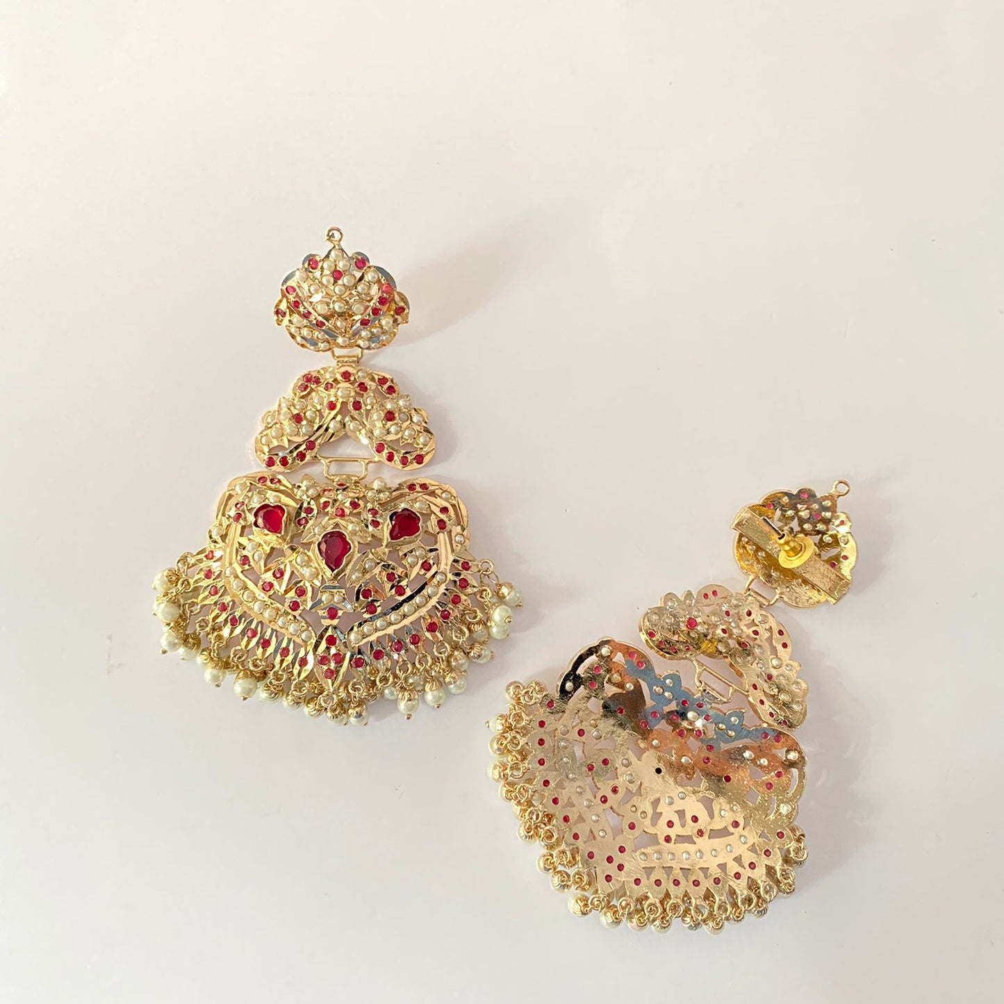 Ruby Jadau Chand Bali