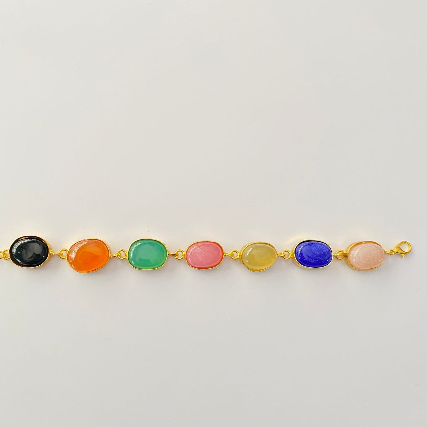 Multi Gold Plated Stone Bracelet