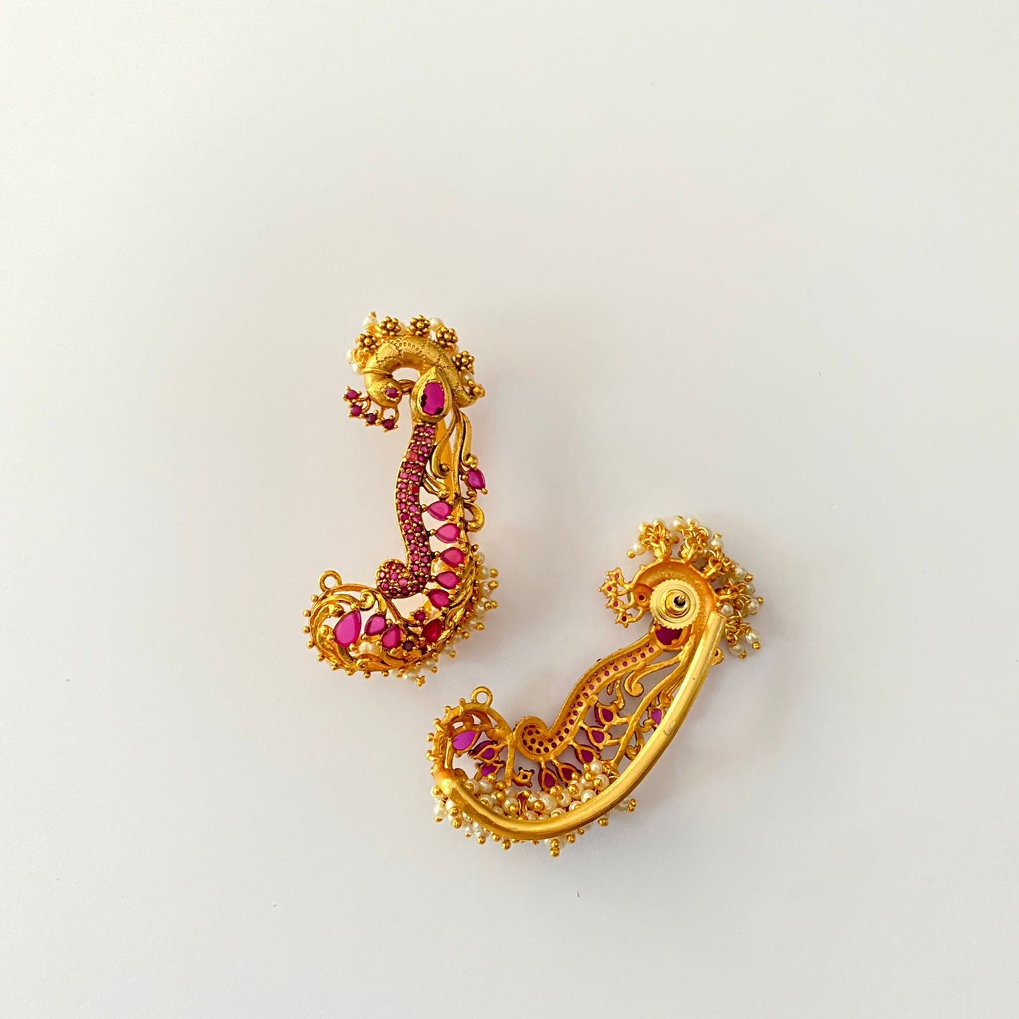 Ruby Gold Plated Ear Cuffs