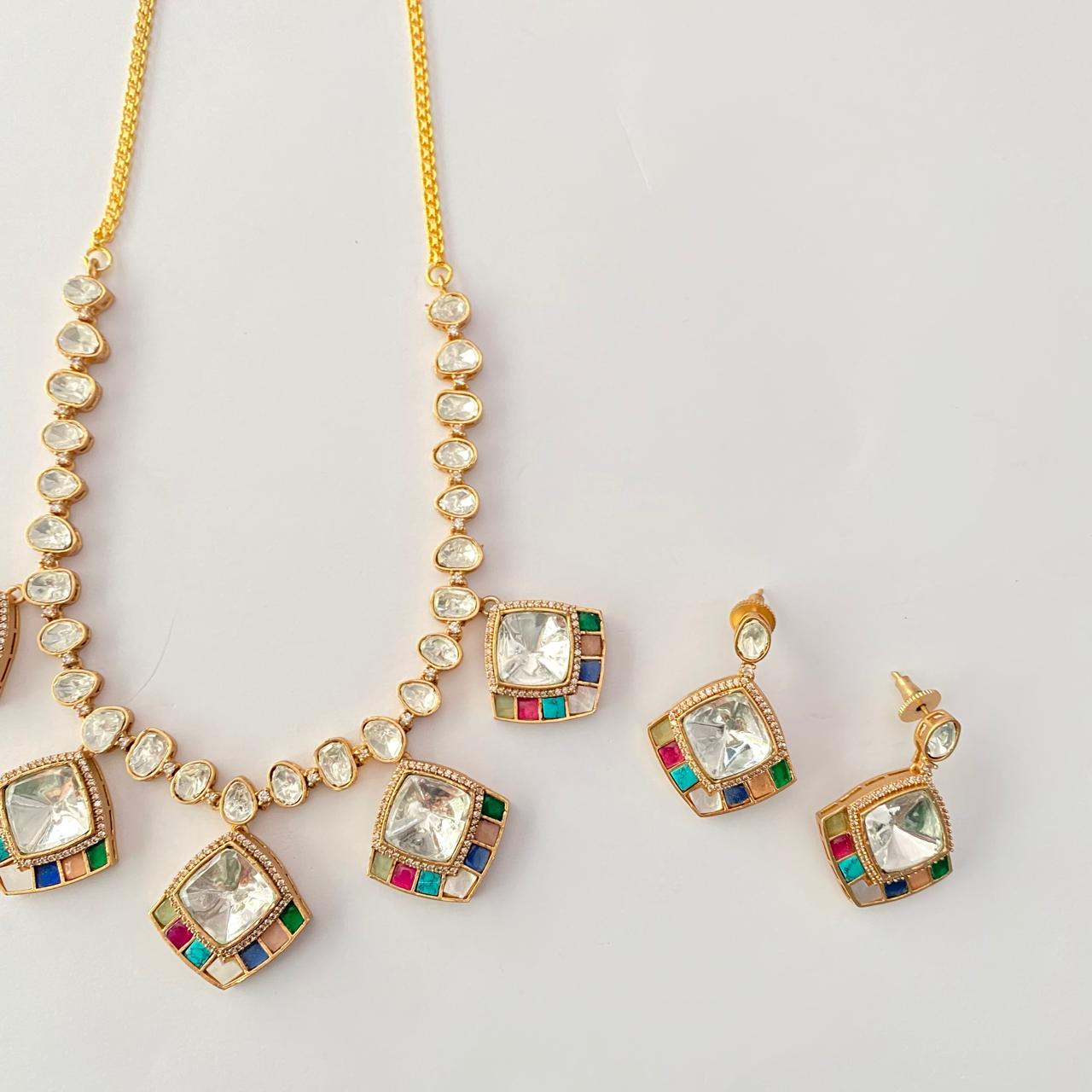 Polki Multi Necklace Set