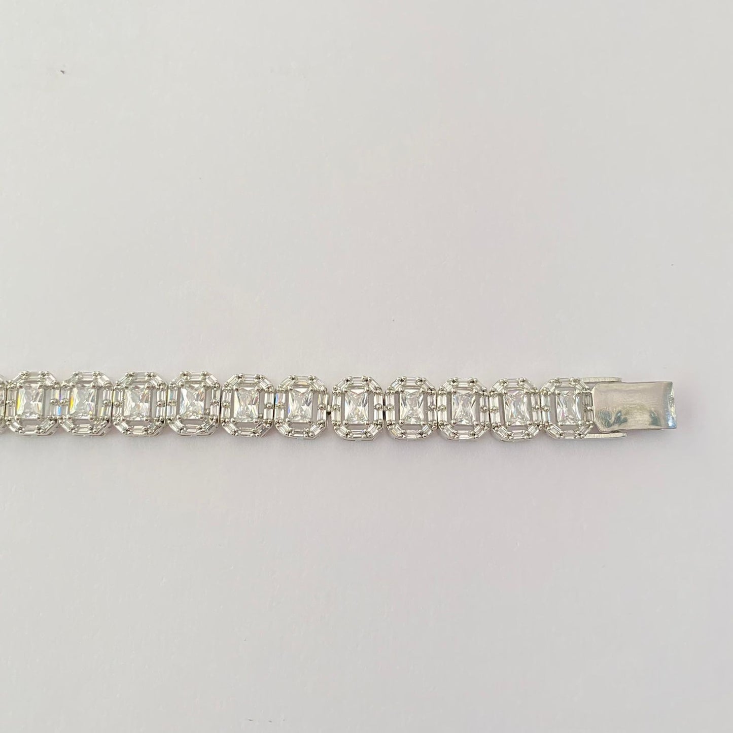 Silver Plated Diamond Tennis Bracelet