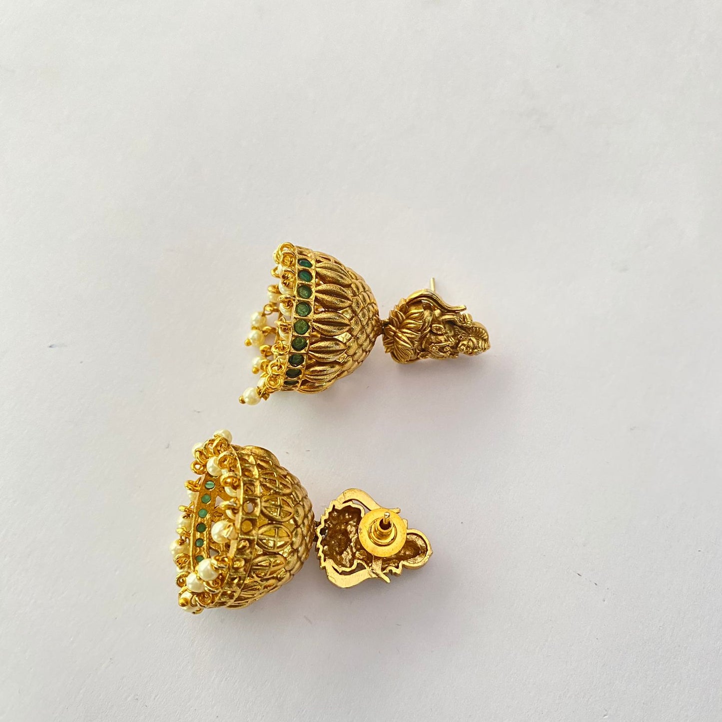 Green Laxmi Drop Jhumka.