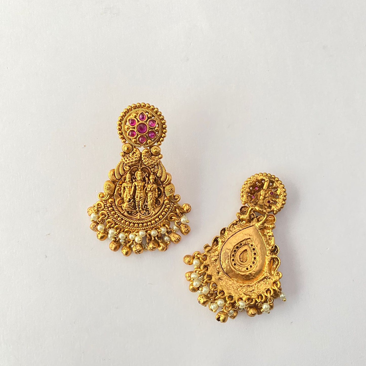 Gold Plated Ram Sita Earring