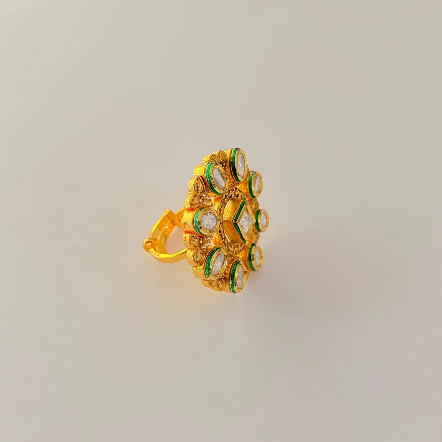 Kundan Gold Plated Ring
