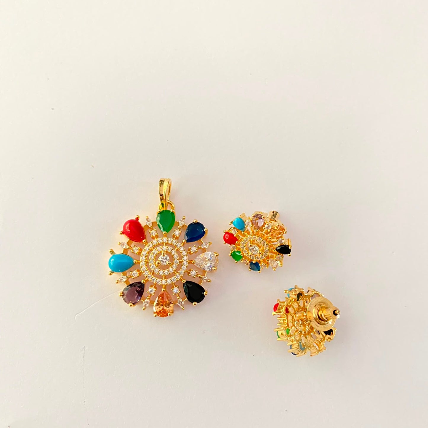 Multi Gold Plated Pendant Set