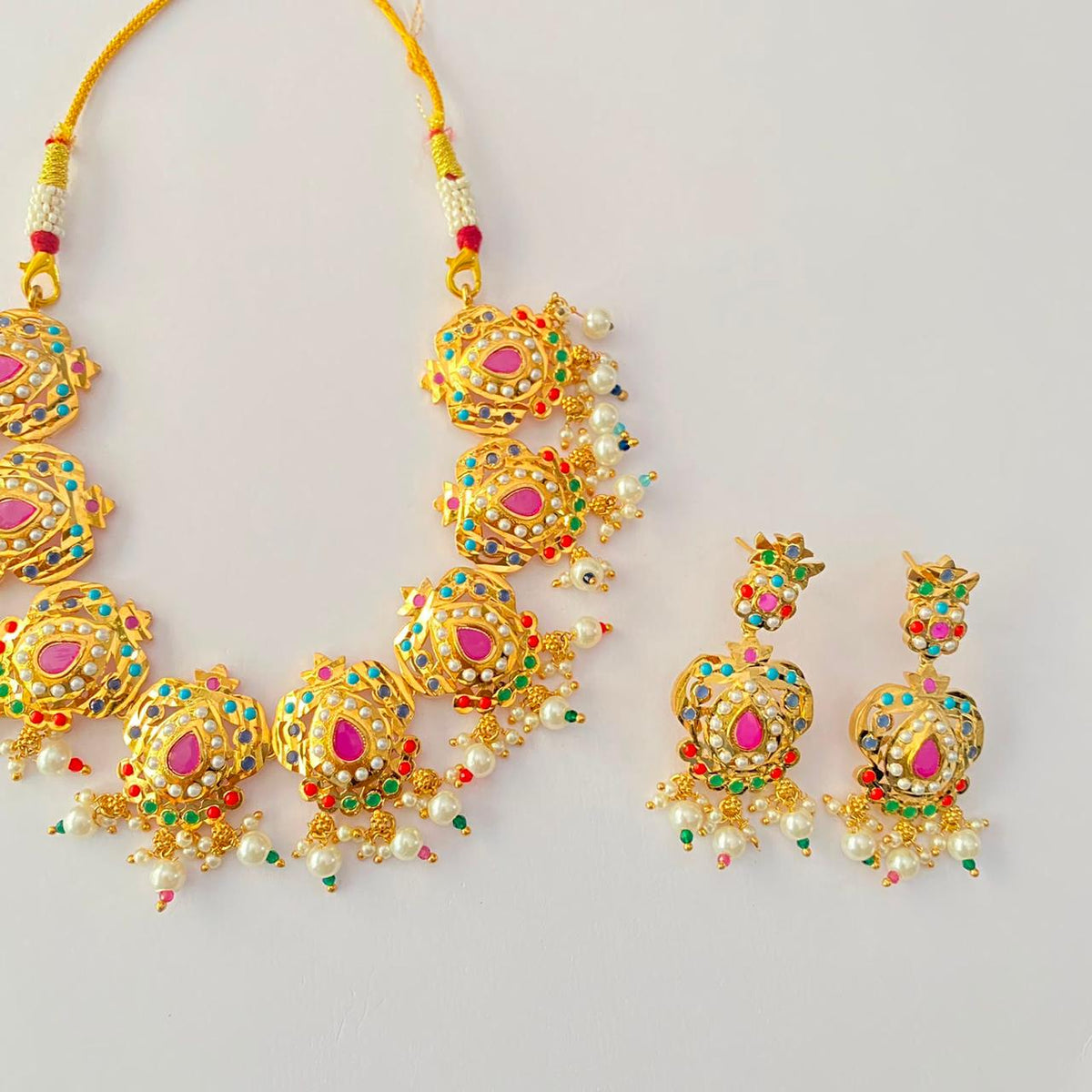 Multi Gold Plated Necklace Set