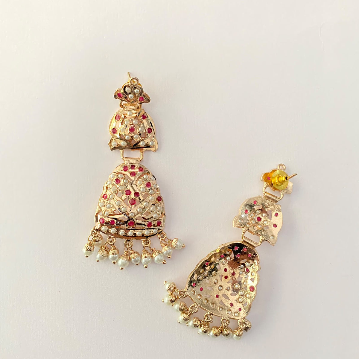 Ruby Jadau Pearl Earring