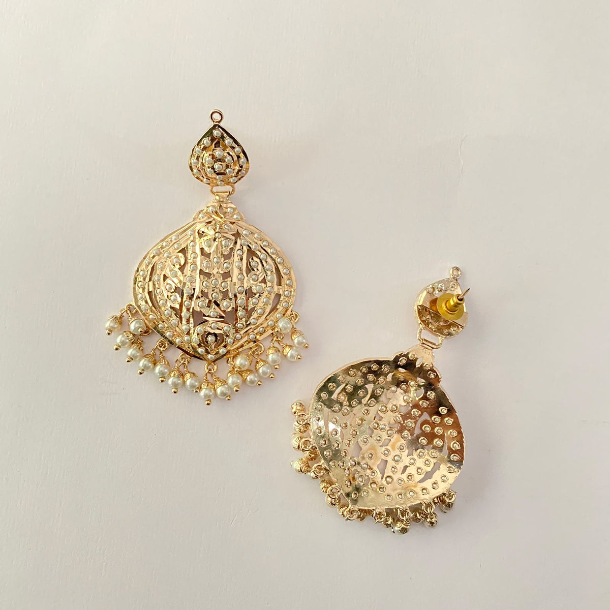 White Pearl Jadau Earring