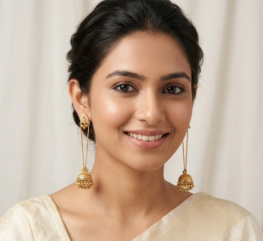 Gold Plated Kashmiri Jhumka Earring