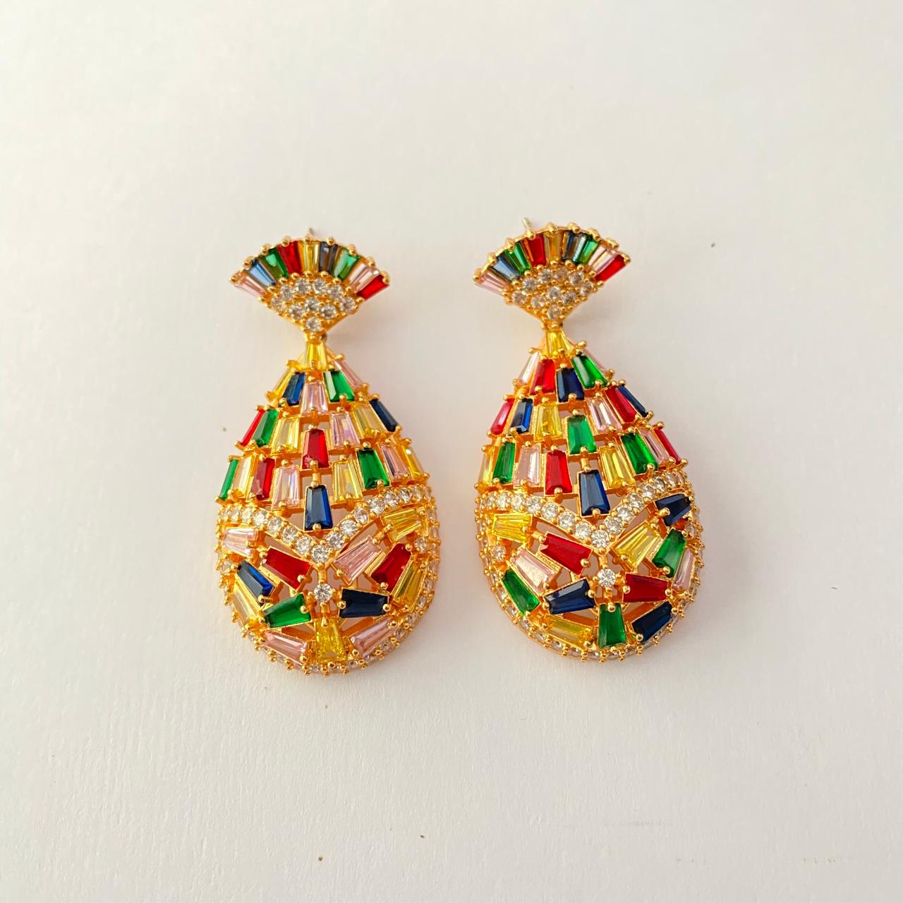 Multi Gold Plated Earring