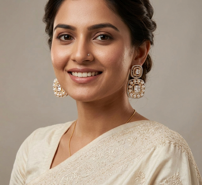 Pearl Gold Plated Earring