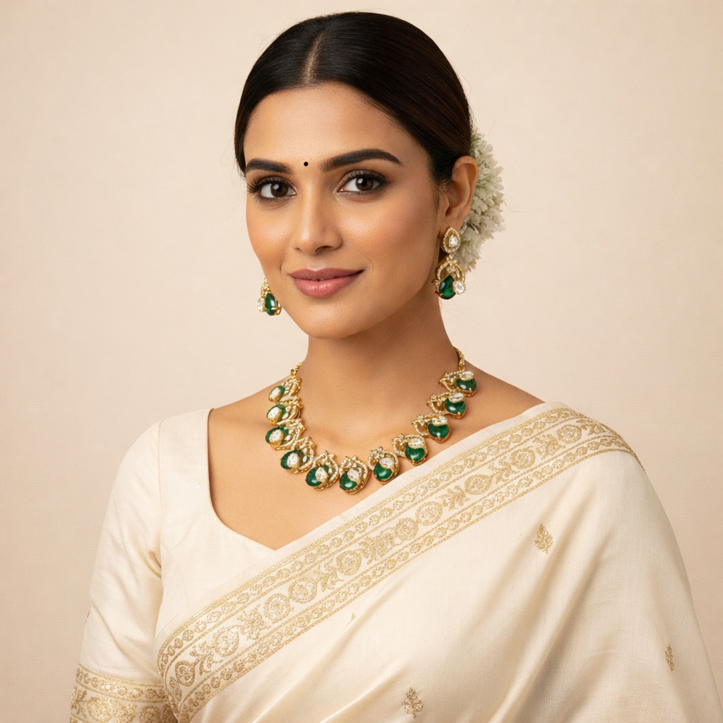 Antique Green Necklace Set