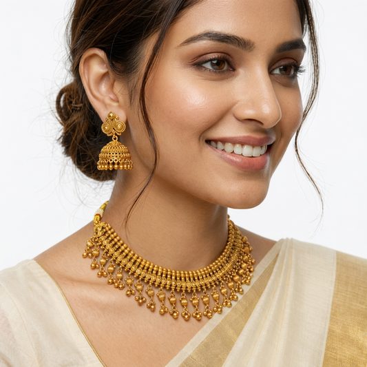 Antique Gold Plated Necklace Set