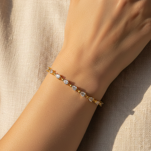 Gold Plated A.D Latest Design Bracelet