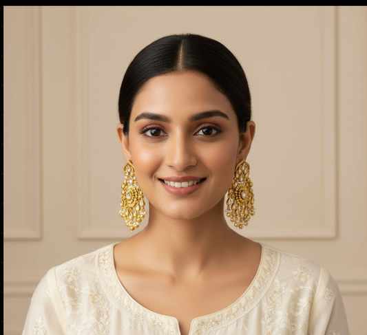 Gold Plated Traditional Latest design with Small Pearl