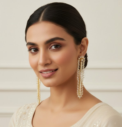 Diamond Gold Plated Earring