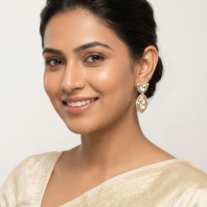 Gold Plated Kundan Earring