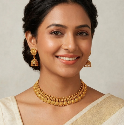 Antique Gold Plated Necklace Set