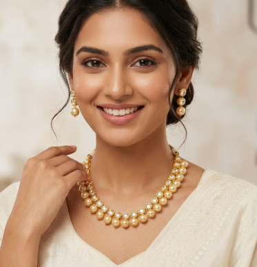 KUNDAN POLKI NECKLACE SET