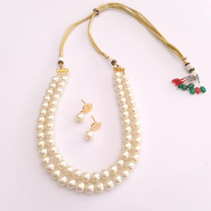 Double Layer Pearl String Necklace