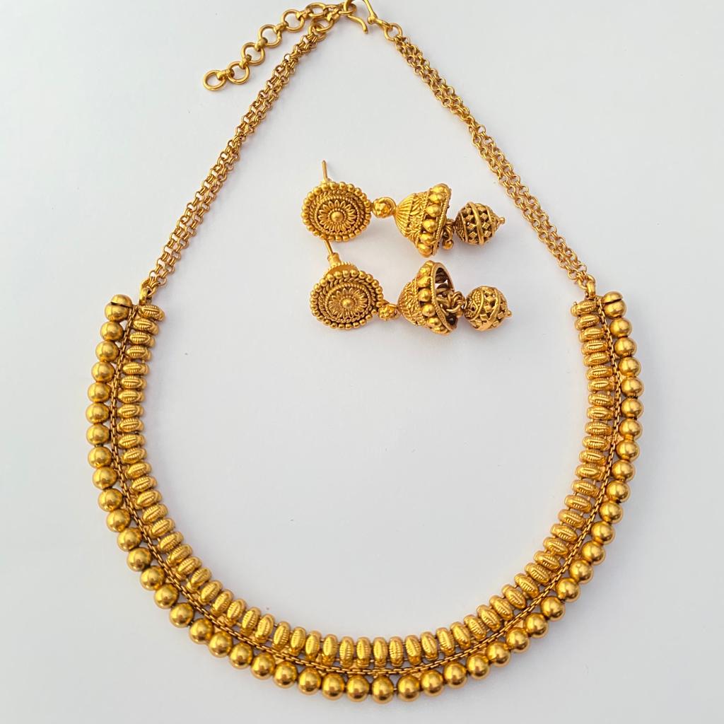 Gold Plated Temple Necklace for women