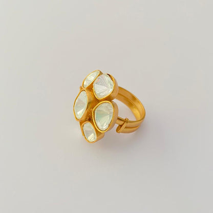 Polki Gold Plated Ring