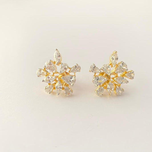 DIAMOND GOLD PLATED CLASSIC EARRING