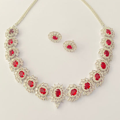 RUBY DIAMOND NECKLACE LATEST DESIGN FOR WOMEN.