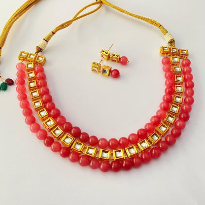 Square Kundan Hand Made Latest Design Necklace For Women