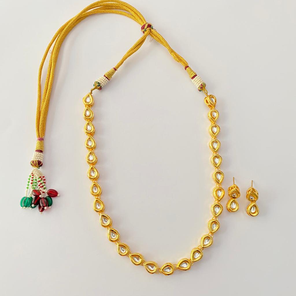 Kundan Gold Plated Long Necklace set  Latest Design