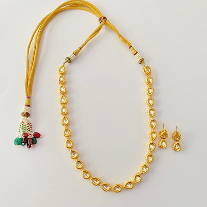 Kundan Gold Plated Long Necklace Set  Latest Design