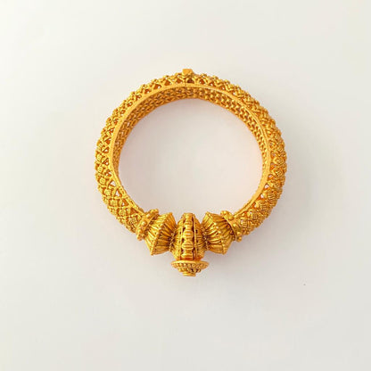 Gold Plated Traditional Temple Single Hand Bangle