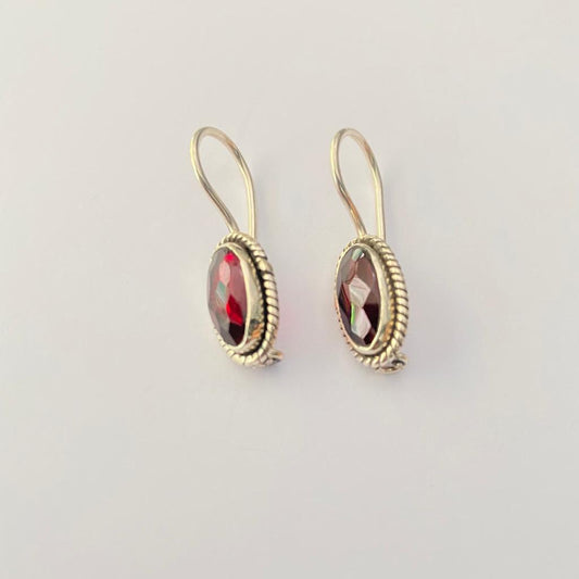 Pure silver 92.5 with Ruby Stone For Women