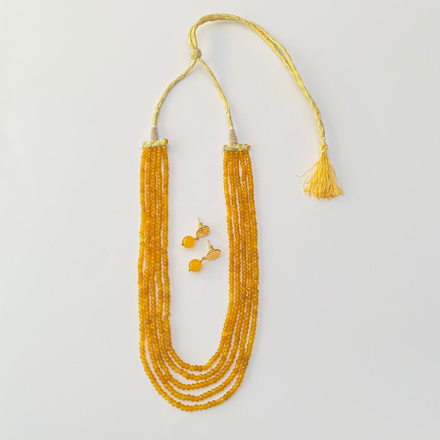 Multi Layer Yellow Necklace set For Women