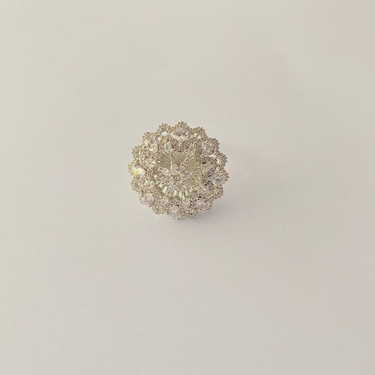 Diamond Silver Plated Ring