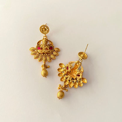 Goddess Lakshmi Gold Plated Latest Design Earring