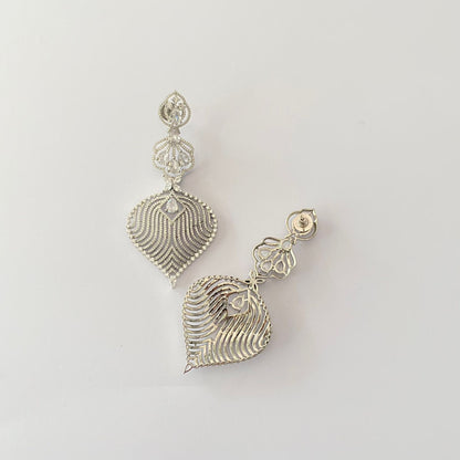 Diamond Latest Heart  Design For party Wear Earring