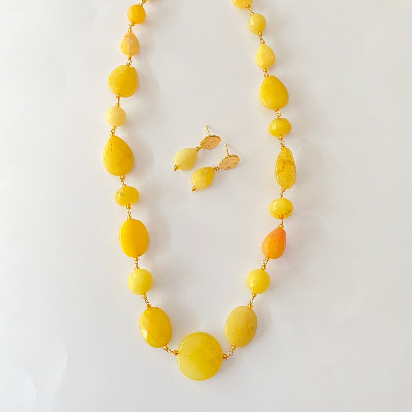 Mango Yellow Stone Necklace