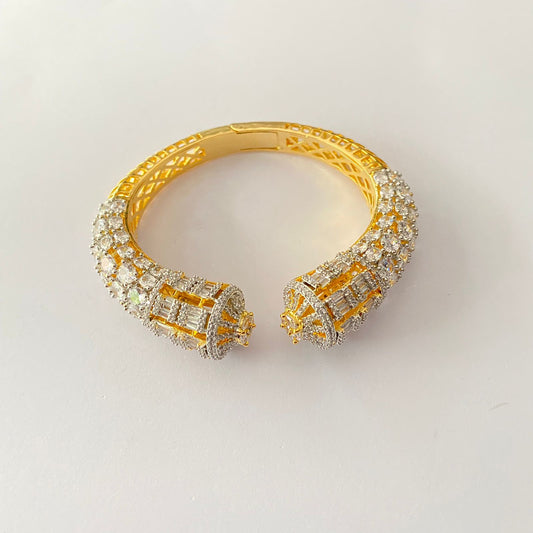 Gold Plated Ad Stone Bangle