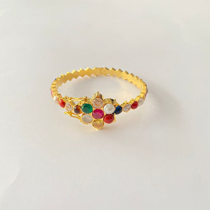 Gold Plated Multi Color Bangle