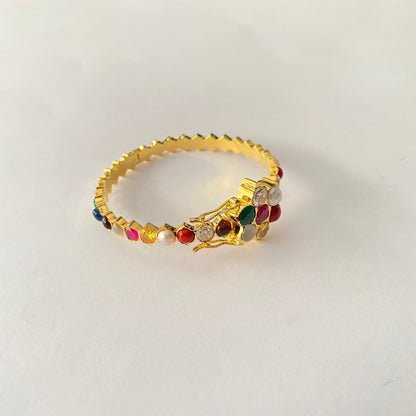 Gold Plated Multi Color Bangle