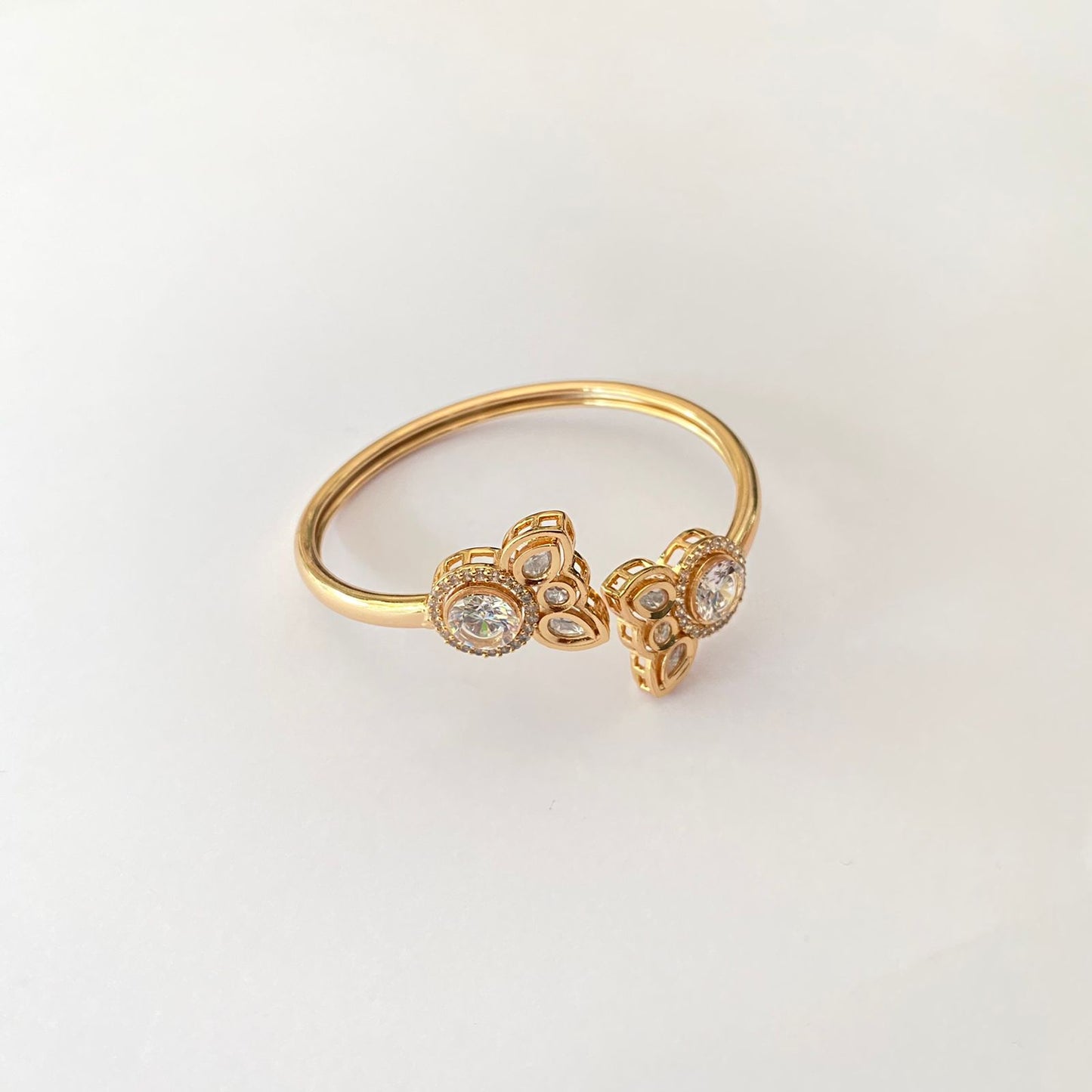 Rose Gold Plated Polki Diamond Bracelet