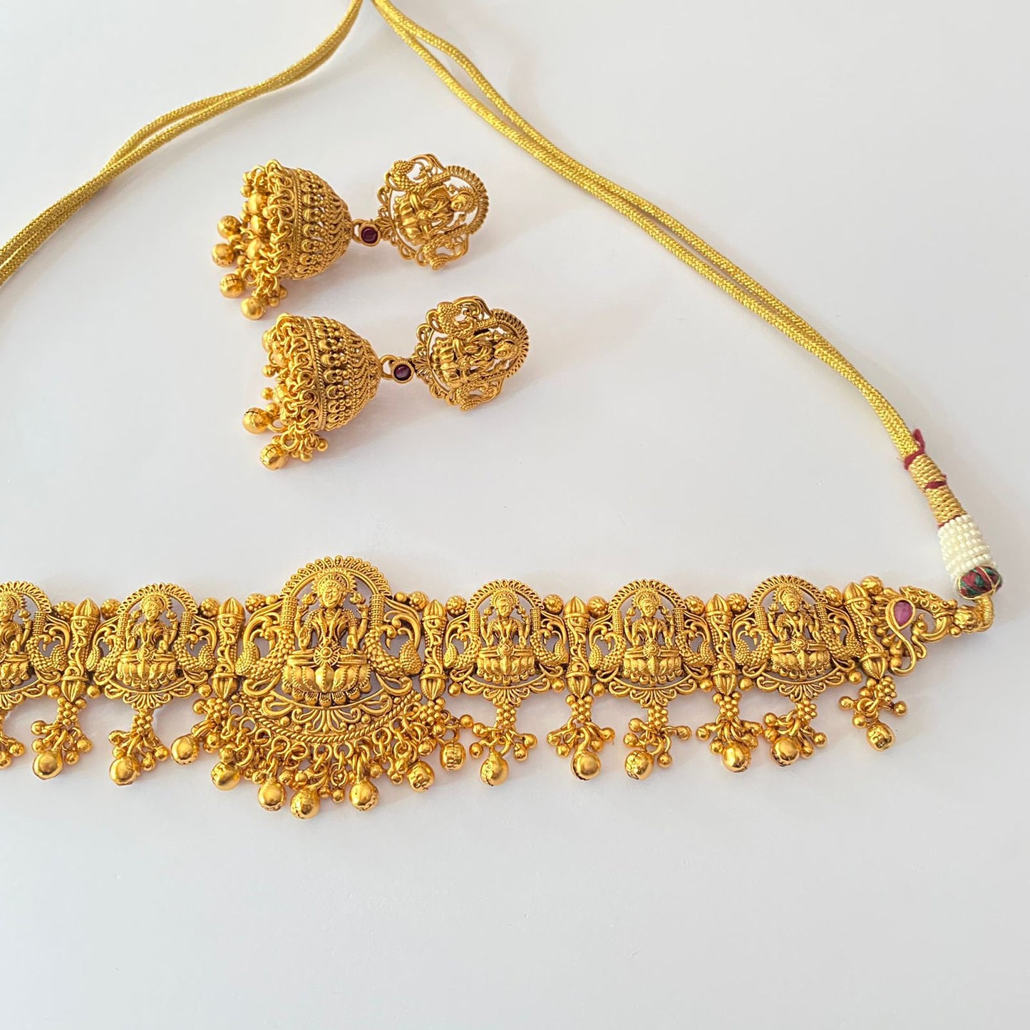 Gold Plated Laxmi Necklace.